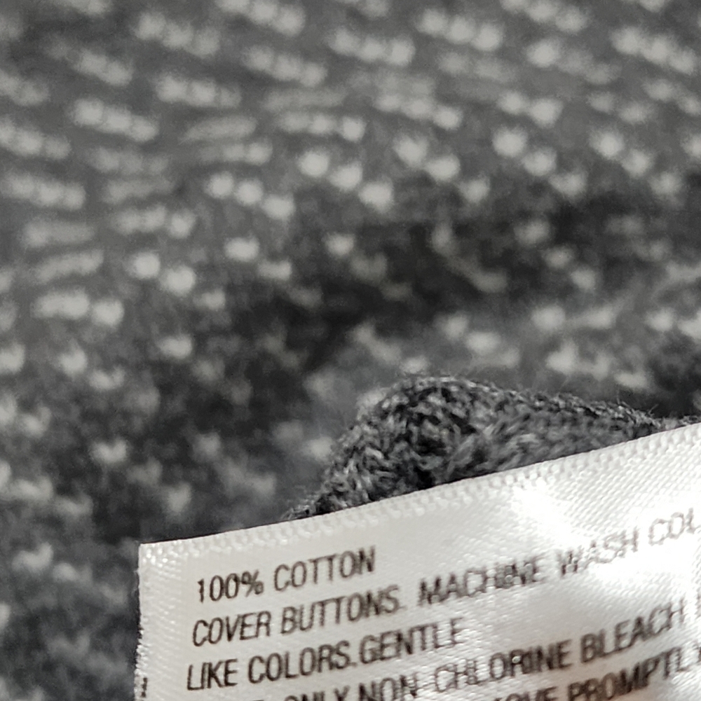 Merona Men's Textured Gray Cardigan Sweater - Picture 7 of 8